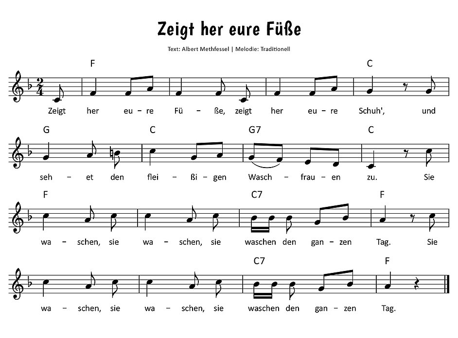 Zeigt her eure Füße Noten