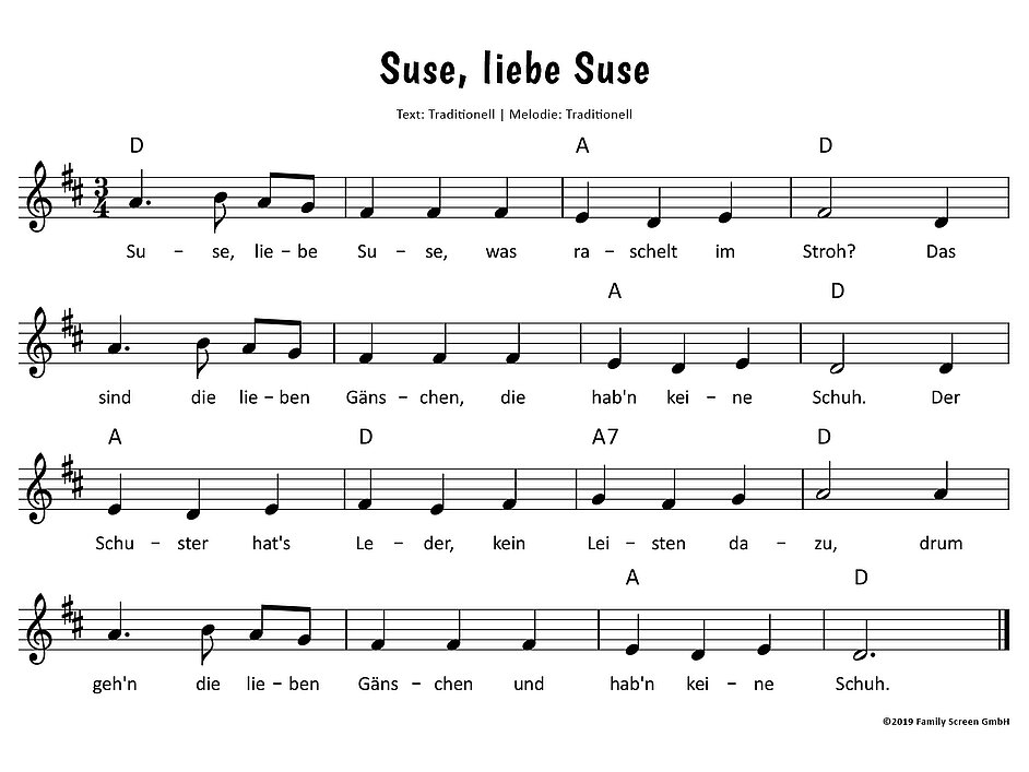 Suse, liebe Suse Noten