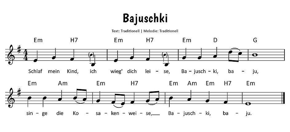 Bajuschki baju Noten