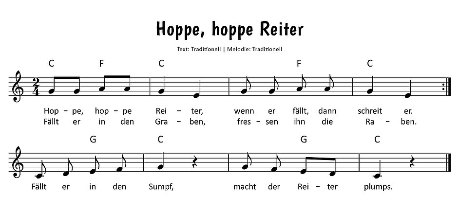 Hoppe, hoppe Reiter Noten