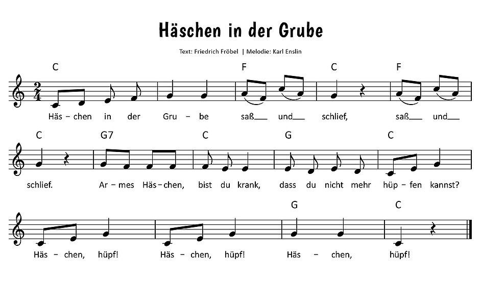 Häschen in der Grube Noten