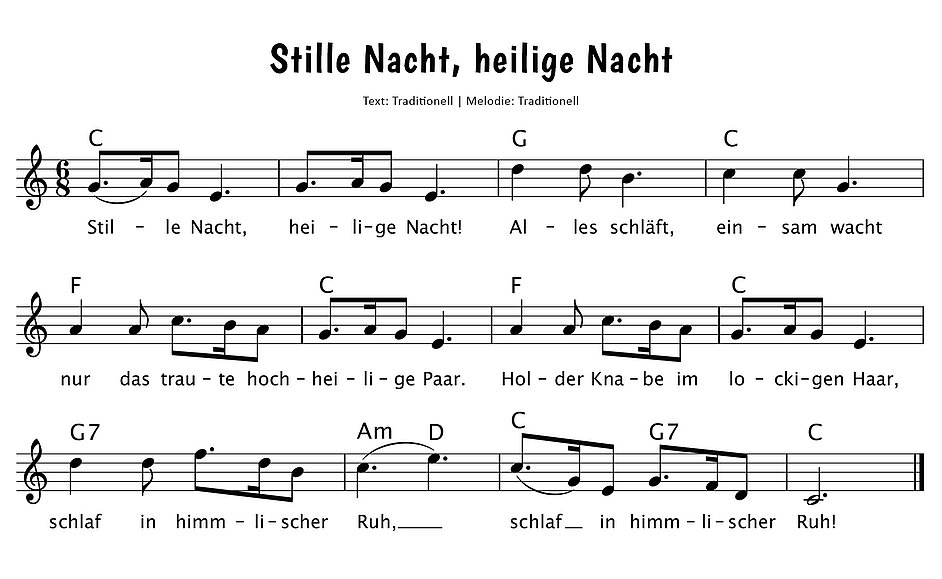 Stille Nacht, heilige Nacht Noten