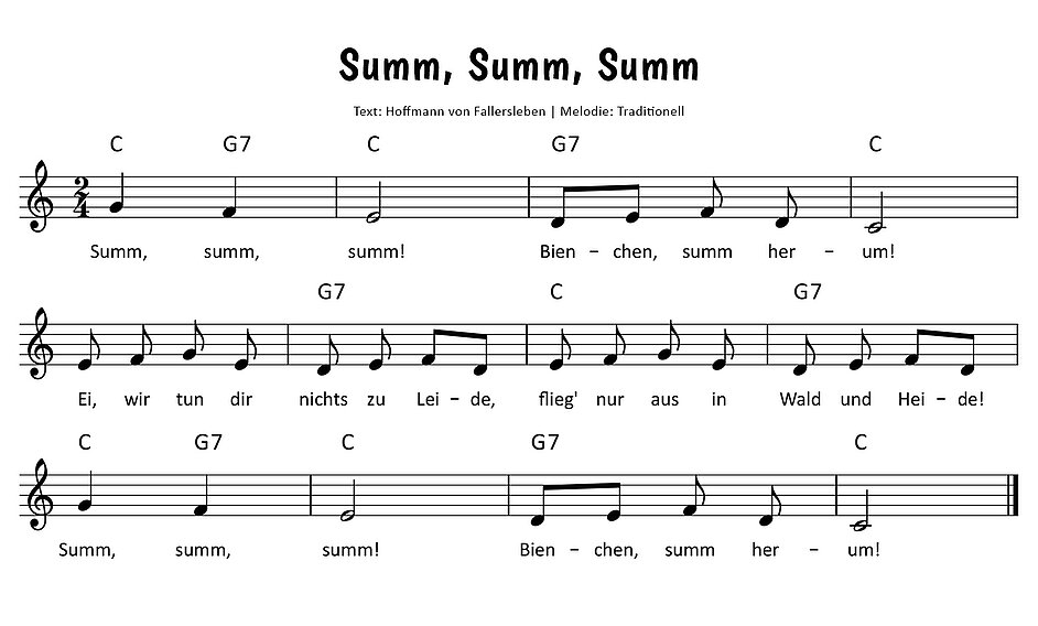 Summ, summ, summ Noten