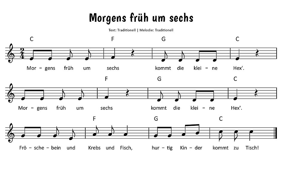 Morgens früh um sechs Noten