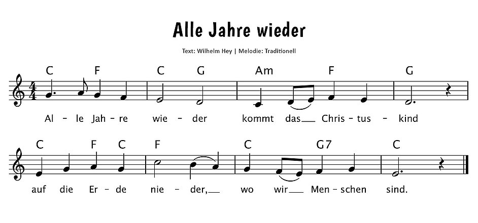 Alle Jahre wieder Noten