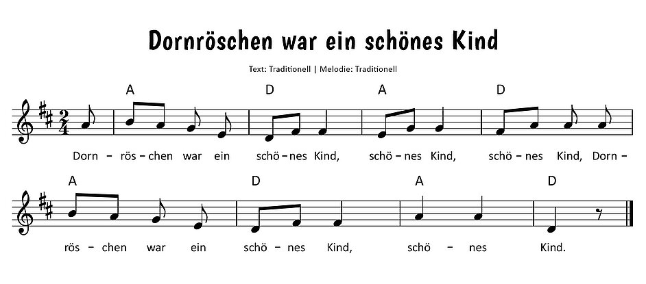 Dornröschen war ein schönes Kind Noten