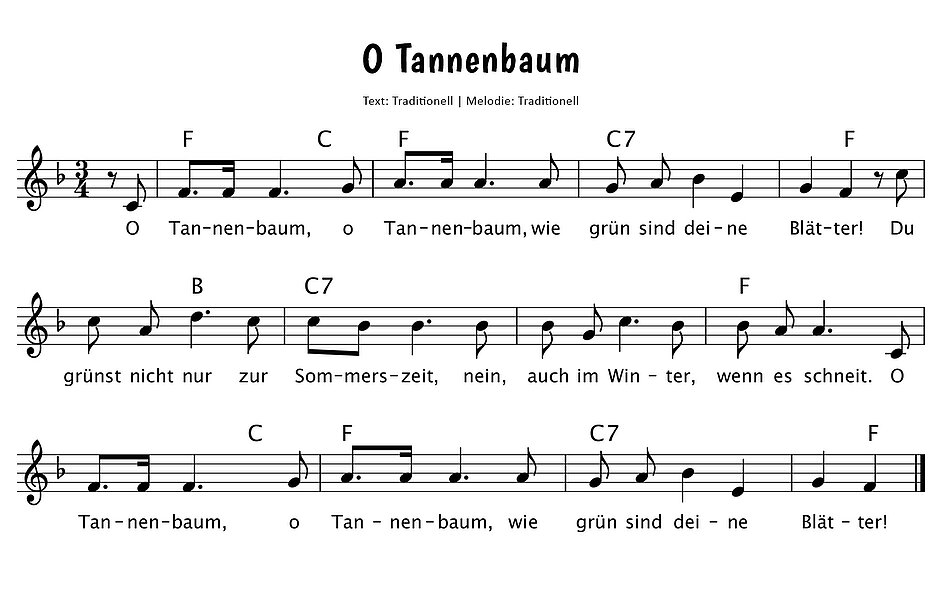O Tannenbaum Noten